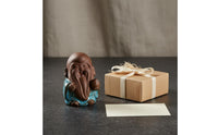 Unique Design Fu Lu Shou Statue Easy to Clean Chinese God of Fortune Figurine Zisha Clay Tea Pet for Collectors, Office Desk, Bookshelf
