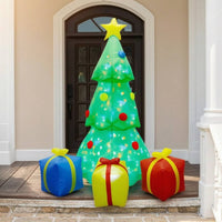 Lighted Inflatable Christmas Tree Outdoor Christmas Inflatable Tree Tall Yard Decoration Giant for Lawn, Porch