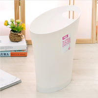 Slim Oval Waste Bin for Kitchen, Bathroom, Bedroom, Living Room - Narrow Space Trash Can