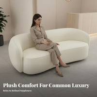 Cream design Curved sectional Couch Designer Look Curved sectional Sofa Minimalist Aesthetic Living Room Furniture adaptable Layouts for Apartment Dwellers, Business Owners, Interior Designers, Reception Area, spa, Bedroom