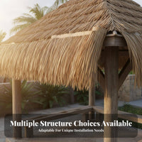 Fake Thatch Roof Cover Look Thatch Tile Weather Resistant Synthetic Straw Roof Panel for Homeowners, Contractors, Roofs, Patios, Patio