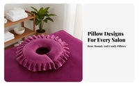 Soft Cotton Filling U-Shaped Face Pillow Skin-Friendly U-Shaped Face Pillow Support Ergonomic Design for Beauticians, Home Users