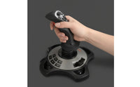 3-Axis Flight Joystick with Throttle Programmable Joystick with Throttle Ergonomic HOTAS Controller Adjustable for Gamers