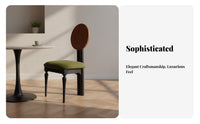Chair with Woven Rear Supportrest French Design Seating Furniture Retro Design Upholstered Seat for Interior Decorators, Adults