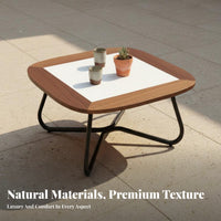 Outdoor Tea Table Simple Design Outdoor Tea Table Weather Resistant for Cafe Owners, Hotel Managers, Porch, Deck, Poolside