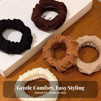 Seamless Hair Tie No Damage Thick Towel Scrunchie Sturdy High Hair Band for Women, Adults, Daily Hairstyling, Sports, Workout