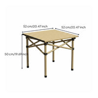 Easy to Carry Roll up Camp Table Lightweight Camping Fold-up Table Non-Slip Feet Scratch Resistant