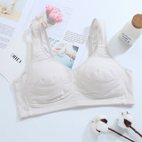 Women's Plus Size Mesh Back Vest Style Post-Buckle Wide Strap Sports Sleep Bra