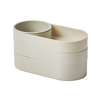 Creative Rotating Pen Holder Organizer for Desk, Multi-Layer Stationery Storage with Compartments, Nordic Style