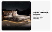 Illuminated Levitating Bed Minimalist Design Aesthetic Bedroom Furniture Levitating Design for Homeowners, Young Adults, Luxury Home, Modern Apartment