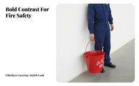 Space-Saving Semi-Circular Fire Pail Long-Lasting Stainless Steel Sand Pail High-Visibility Markings Wall-Mounted Fire Pail for Safety Away from Icers, Property Managers, Building Administrators, Corridors, Gas Stations, Public Buildings, Warehouses