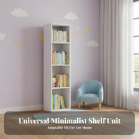 With Wheels Mobile Bookcase Space Saving Multi-Tier Mobile Bookshelf Large Capacity Rolling Shelf Lockable Casters for Children, Office Workers, Kids' Room, Playroom, Classroom, Narrow Areas