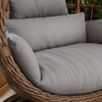 Hanging Chair Indoor Outdoor Use Single Person Rotating Metal Frame With Table
