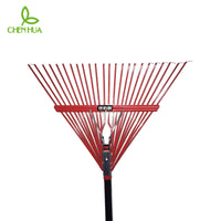 24-Tooth Garden Rake, Leaf Rake, Gardening Tool for Lawns and Sidewalks