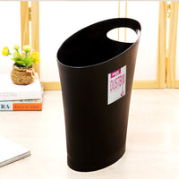 Slim Oval Waste Bin for Kitchen, Bathroom, Bedroom, Living Room - Narrow Space Trash Can