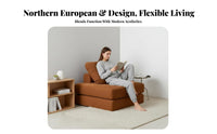 Lazy Aesthetic Tofu Block Sofa Multi-Functional Tofu Block Sectional Lounger Easy Assembly Modular Couch Deep Seat for Apartment Dwellers, Young Adults, Bedroom, Small Areas, Dormitory, Lounge Area