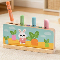 Hare Bouncing Game Upright Pegs Tap Peg Game Solo Children's Play Activity