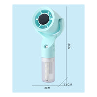 Fan with Water Spray Easy to Carry Handheld Fan with Water Reservoir Operated Portable Misting Humidifier for Commuters, Desk