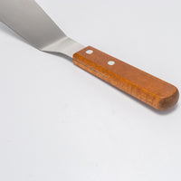 Kitchen Gadget Wooden Handle Stainless Steel Spatula for Griddle Cake BBQ Slotted Turner