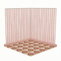L-Shaped Miniature Diorama Backdrop Flat-Packing Diorama Backdrop Compact Miniature Display Base Freestanding for Collectors, Hobbyists