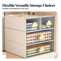 Stackable Drawer Box Compartmentalized Stackable Drawer Unit Easy reach