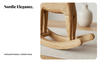 Wooden Rocking Horse Handcrafted Nordic Design Rocking Horse Handmade for Art Enthusiasts, Home Embellishers, Desktop, Living Room, Table Centerpiece