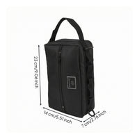 Portable Tissue Storage Bag Box-Shaped Portable Tissue Organizer Camping Accessory Textured Material Black
