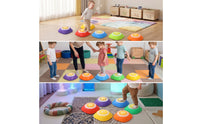 6 Pieces Stepping Stone with Light and Sound Interactive Musical Indoor Stepping Stones with Lights for Kids