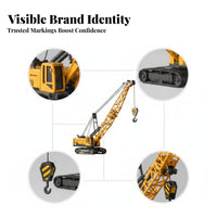 Alloy Lattice Arm Crane Toy Yellow-Orange Construction Crane Toy