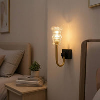 Night Light with USB Connection Retro Wall-Mounted Night Light Lamp Compact for Bedside, Hallway