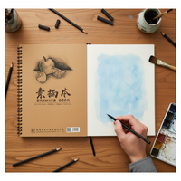 Sketchbook with Thick Paper, Kraft Cover, 160gsm, for Artists and Students