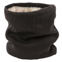 Unisex Winter Double-Layer Fleece Lined Knitted Neck Warmer Scarf