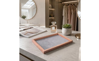 Rectangular Jewelry Display Tray Open Back Cloth-Lined-Lined Jewelry Tray Easy to Organize Home Organizer Velvet Velvet-Lined