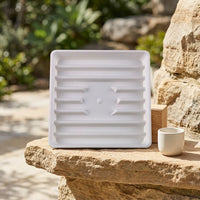 Plant Saucers 6 Pack with Drip Tray Grooves, Heavy Duty Plant Trays and Pot Stand for Outdoor Plants, Simple Style Indoor No Holes Water Collector