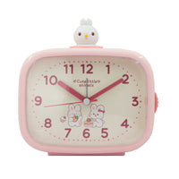 Melody Analog Alarm Clock Decorative Desk Clock with Figure Tabletop Compact for Nightstand