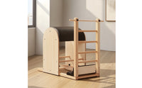Padded Pilates Ladder Barrel Stable Pilates Barrel with Ladder Ergonomic Wooden Spine Corrector Compact for Fitness Enthusiasts, Home Gym