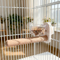 Parrot Perch Grinding Stand Rod, Straight Lumbered Fowl Stand with Sanded Surface for Paw Grinding, Budgie Cockatiel Lovebird Perch to Grind Beak