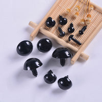 Black Safety Eyes with Washers for Amigurumi & Doll Making, 5-40mm Threaded Eyes for Crafts