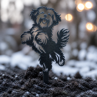 Havana Dog Metal Garden Stake Outdoor Lawn Ornament Christmas Gift