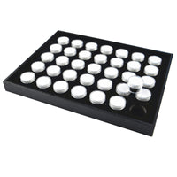 Acrylic Round Gemstone Display Box with Rotating Lid for Countertop Exhibition