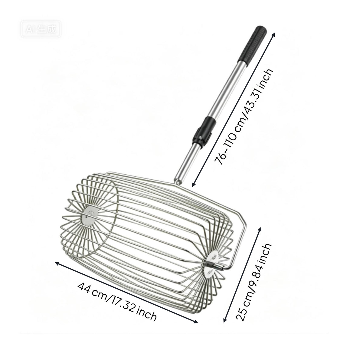 Tennis Ball Picker with Telescopic Handle Stainless Steel Tennis Ball Picker Compact for Athletes