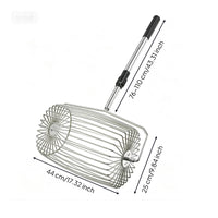 Tennis Ball Picker with Telescopic Handle Stainless Steel Tennis Ball Picker Compact for Athletes