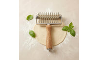 Pizza Dough Perforator Roller Pointed Pins Pizza Dough Docker Kitchen Tool Stainless Steel Cooking Utensil Wooden Handle