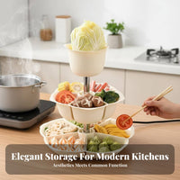 3-Tier Rotating Food carrier 360-Degree Rotation 3-Tier Platter Set for Families