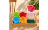 Early Learning Pouring Activity Set Practical Life Transferring Activity Tray Fine Motor Educational Toy Hand-Eye Coordination for Classroom
