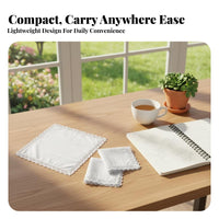 White Cotton Handkerchief Elegant Design Lace Handkerchief Absorbent for Artists