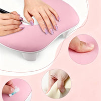Detachable U-Shaped Nail Art Hand Pillow Long-Lasting Nail Tech Hand Pillow Memory Foam Manicure Arm Rest Stand Tool-Unrestricted Assembly for Home