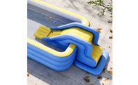 Anti-Rollover Inflatable Water Slide Outdoor Inflatable Slide with Side Rails Heavy-Duty Compact for Children, Swimming Pool
