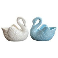 European Style Ceramic Swan Planter for Hydroponic & Succulent Plants, Desktop Flower Pot