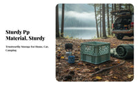 Stackable Milk Crate Industrial Design Plastic Milk Box Portable for Garage